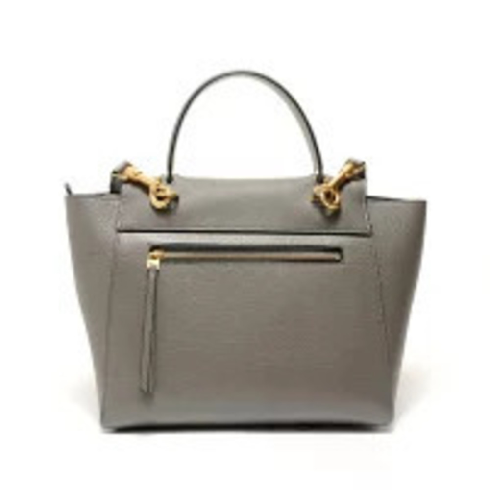 Celine Belt Leather Crossbody Bag Handbag Gray